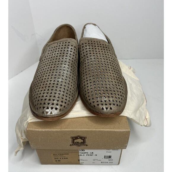 NWB Trask Leather Bronze Metallic Suede Ali Perf Casual Comfort Shoes US 10M - Picture 2 of 5